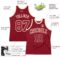 Custom Maroon Maroon-Cream Authentic Throwback Basketball Jersey
