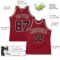 Custom Maroon Black-Cream Authentic Throwback Basketball Jersey