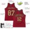 Custom Maroon Old Gold-Black Authentic Throwback Basketball Jersey