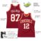 Custom Maroon White-Orange Authentic Throwback Basketball Jersey