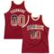 Custom Maroon Vintage USA Flag-Cream Authentic Throwback Basketball Jersey