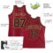 Custom Maroon White Pinstripe Black-Old Gold Authentic Basketball Jersey
