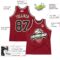Custom Maroon Black-Cream Authentic Throwback Basketball Jersey