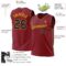 Custom Maroon Navy-Gold Authentic Throwback Basketball Jersey