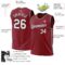 Custom Maroon White-Black Authentic Throwback Basketball Jersey
