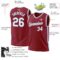 Custom Maroon White-Light Blue Authentic Throwback Basketball Jersey