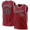 Custom Maroon Black-White Authentic Throwback Basketball Jersey