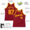 Custom Maroon Gold Authentic Throwback Basketball Jersey