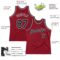 Custom Maroon Black-Gray Authentic Throwback Basketball Jersey