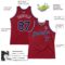 Custom Maroon Navy-Gray Authentic Throwback Basketball Jersey
