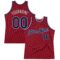 Custom Maroon Navy-Gray Authentic Throwback Basketball Jersey