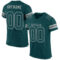 Custom Midnight Green Midnight Green-Gray Mesh Authentic Football Jersey