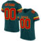 MidnightGreen0017 Custom Midnight Green Red-Gold Mesh Authentic Football Jersey