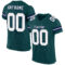 MidnightGreen0018 Custom Midnight Green White-Navy Mesh Authentic Football Jersey