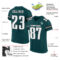 Custom Midnight Green White-Gray Mesh Authentic Football Jersey