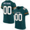 MidnightGreen0020 Custom Midnight Green White-Old Gold Mesh Authentic Football Jersey