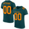 MidnightGreen0021 Custom Midnight Green Bay Orange Mesh Authentic Football Jersey