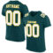 MidnightGreen0023 Custom Midnight Green White-Gold Mesh Authentic Football Jersey