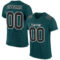 MidnightGreen0024 Custom Midnight Green Black-White Mesh Authentic Football Jersey
