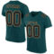 MidnightGreen0025 Custom Midnight Green Black-Old Gold Mesh Authentic Football Jersey