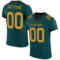 MidnightGreen0040 Custom Midnight Green Old Gold-Black Mesh Authentic Football Jersey