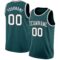 Custom Midnight Green White-Black Authentic Basketball Jersey