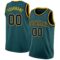 Custom Midnight Green Navy-Gold Authentic Basketball Jersey