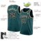 Custom Midnight Green Black-Cream Authentic Basketball Jersey