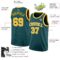 Custom Midnight Green Gold-White Authentic Basketball Jersey