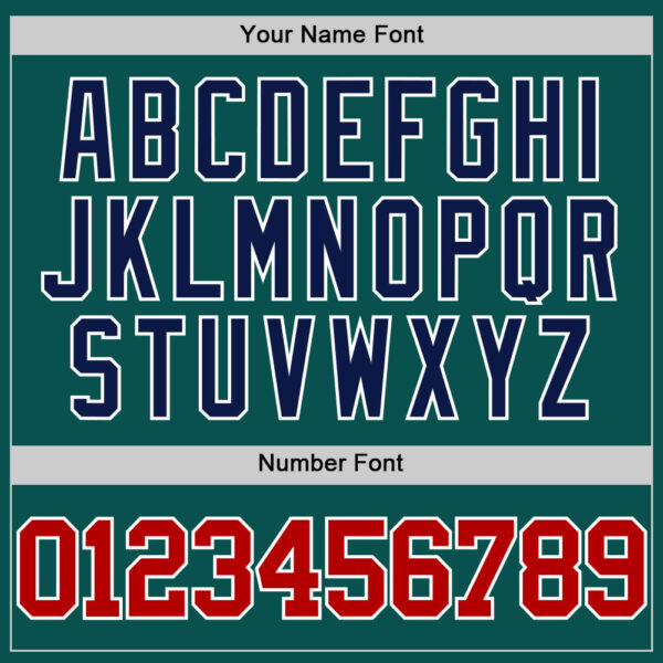 Custom Midnight Green Red White-Navy Authentic Basketball Jersey