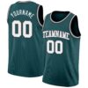 Custom Midnight Green White Gray-Black Authentic Basketball Jersey