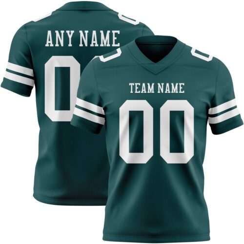 MidnightGreen0092_30b87de8-6b8b-457b-b1fe-4e325cad492c Custom Midnight Green White Authentic Football Jersey