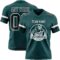 MidnightGreen0096-1 Custom Midnight Green Black-White Authentic Football Jersey