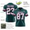 MidnightGreen0100-2 Custom Midnight Green White-Pink Authentic Football Jersey