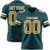 MidnightGreen0103 Custom Midnight Green Old Gold-White Authentic Football Jersey