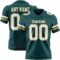 MidnightGreen0104 Custom Midnight Green White-Old Gold Authentic Football Jersey