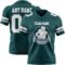 MidnightGreen0106-1 Custom Midnight Green White-Gray Authentic Football Jersey