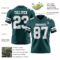 MidnightGreen0106-2 Custom Midnight Green White-Gray Authentic Football Jersey
