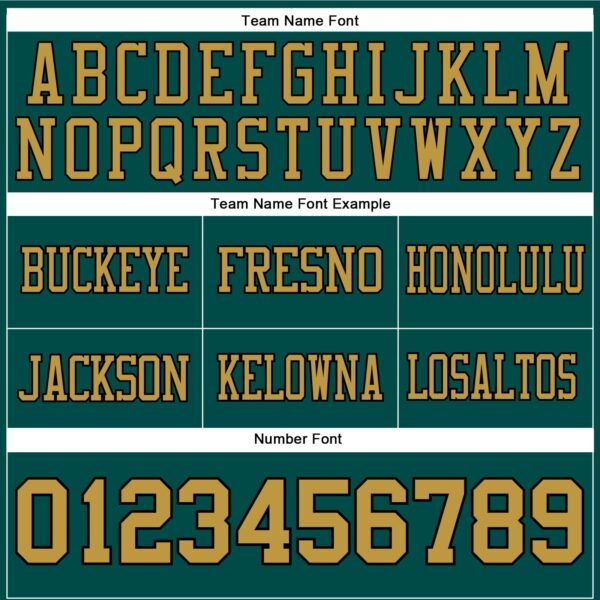 Custom Midnight Green Old Gold-Black Authentic Football Jersey