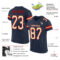 Navy0288-1 Custom Navy Cream-Red Mesh Authentic Football Jersey