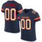 Navy0288 Custom Navy Cream-Red Mesh Authentic Football Jersey