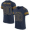 Navy0295 Custom Navy Navy-Old Gold Mesh Authentic Football Jersey