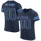 Navy0296 Custom Navy Navy-Light Blue Mesh Authentic Football Jersey