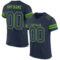 Navy0297 Custom Navy Navy-Neon Green Mesh Authentic Football Jersey