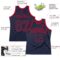 Custom Navy Navy-Red Authentic Throwback Basketball Jersey