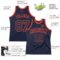 Custom Navy Navy-Orange Authentic Throwback Basketball Jersey