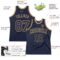 Custom Navy Navy-Old Gold Authentic Throwback Basketball Jersey