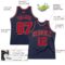 Custom Navy Red-Old Gold Authentic Throwback Basketball Jersey
