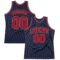 Custom Navy Red-Old Gold Authentic Throwback Basketball Jersey
