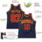 Custom Navy Red-Gold Authentic Throwback Basketball Jersey